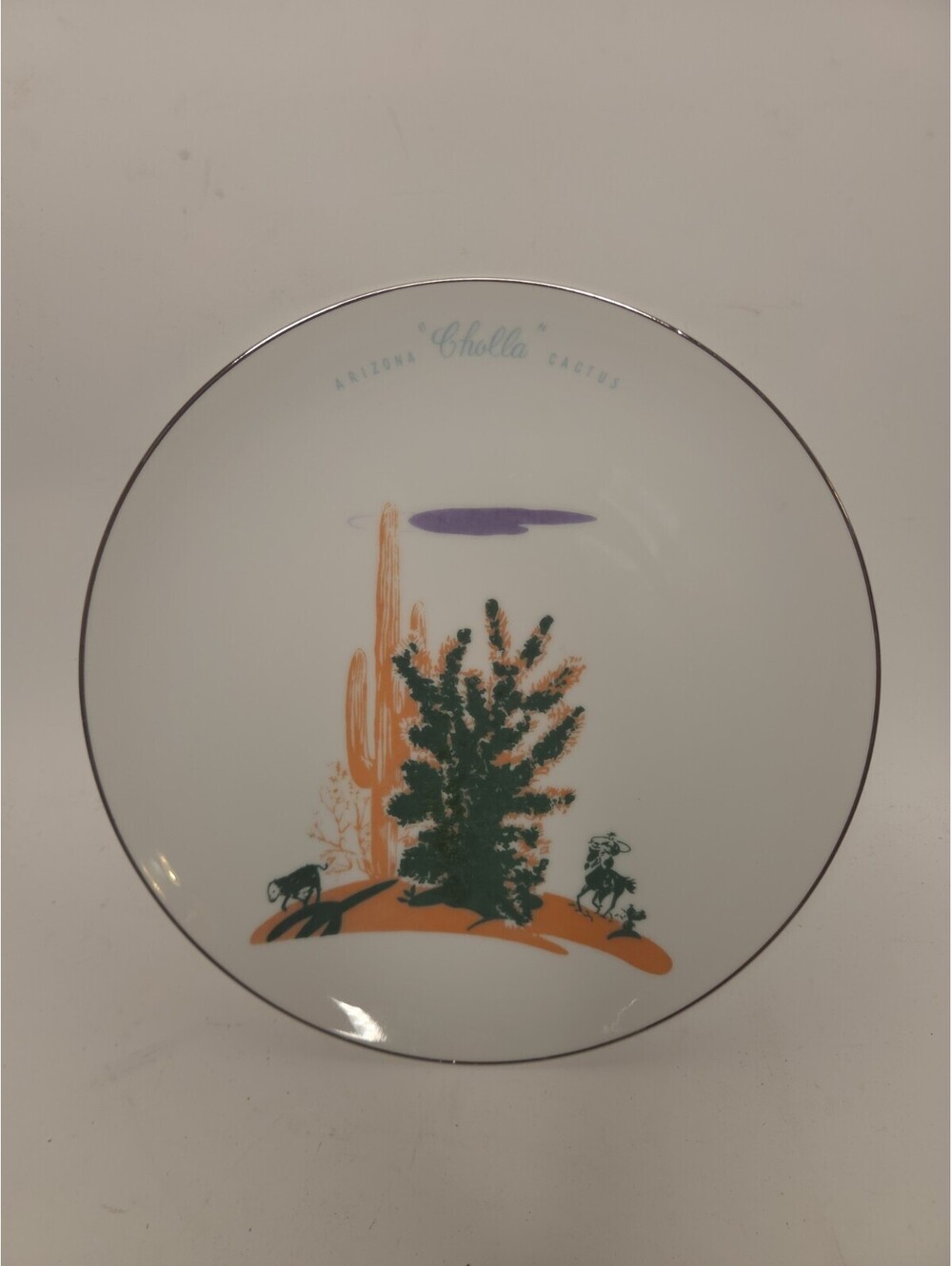 Vintage Blakely Oil - Arizona Cactus - Cholla - 10" Fine China Dinner Plate